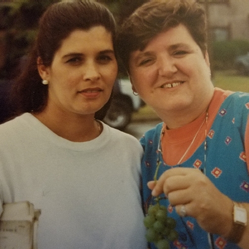 Nancy Bagley with her spiritual mother Jean Ghofrani